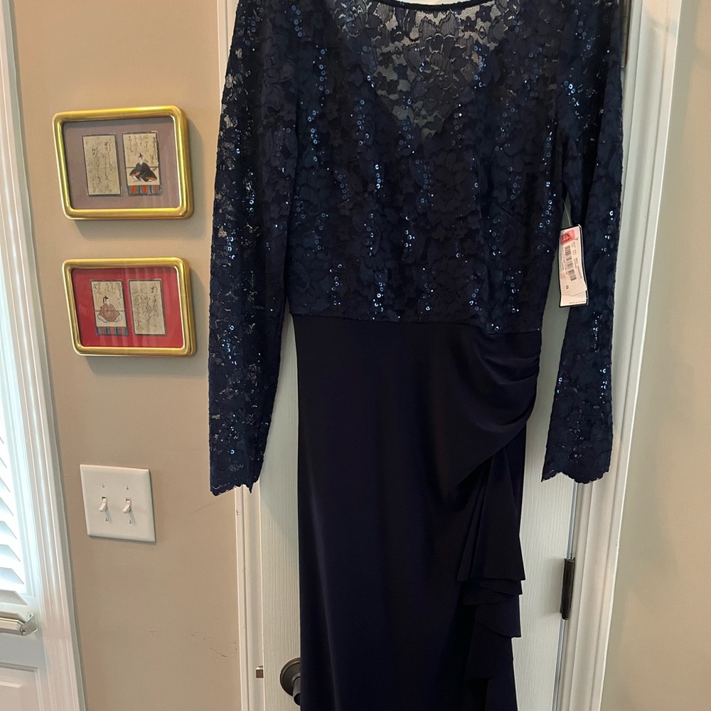 Navy Blue Formal Evening Gown